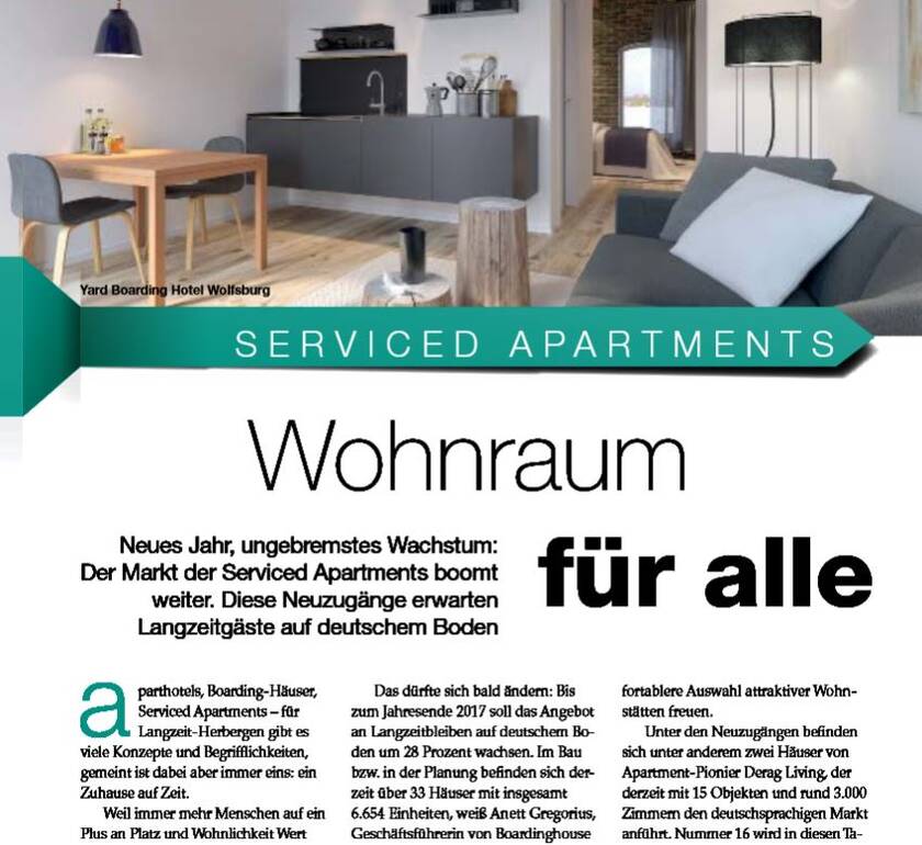 Wohnraum für alle, der Markt der Serviced Apartments